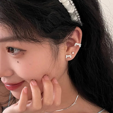 DAIIIBABYYY  -  Design Sweet Cool Style Bow Knot Earrings for Women Simple Korean Bow Earings Piercing Elegant Y2K Jewelry Gifts Dropshipping